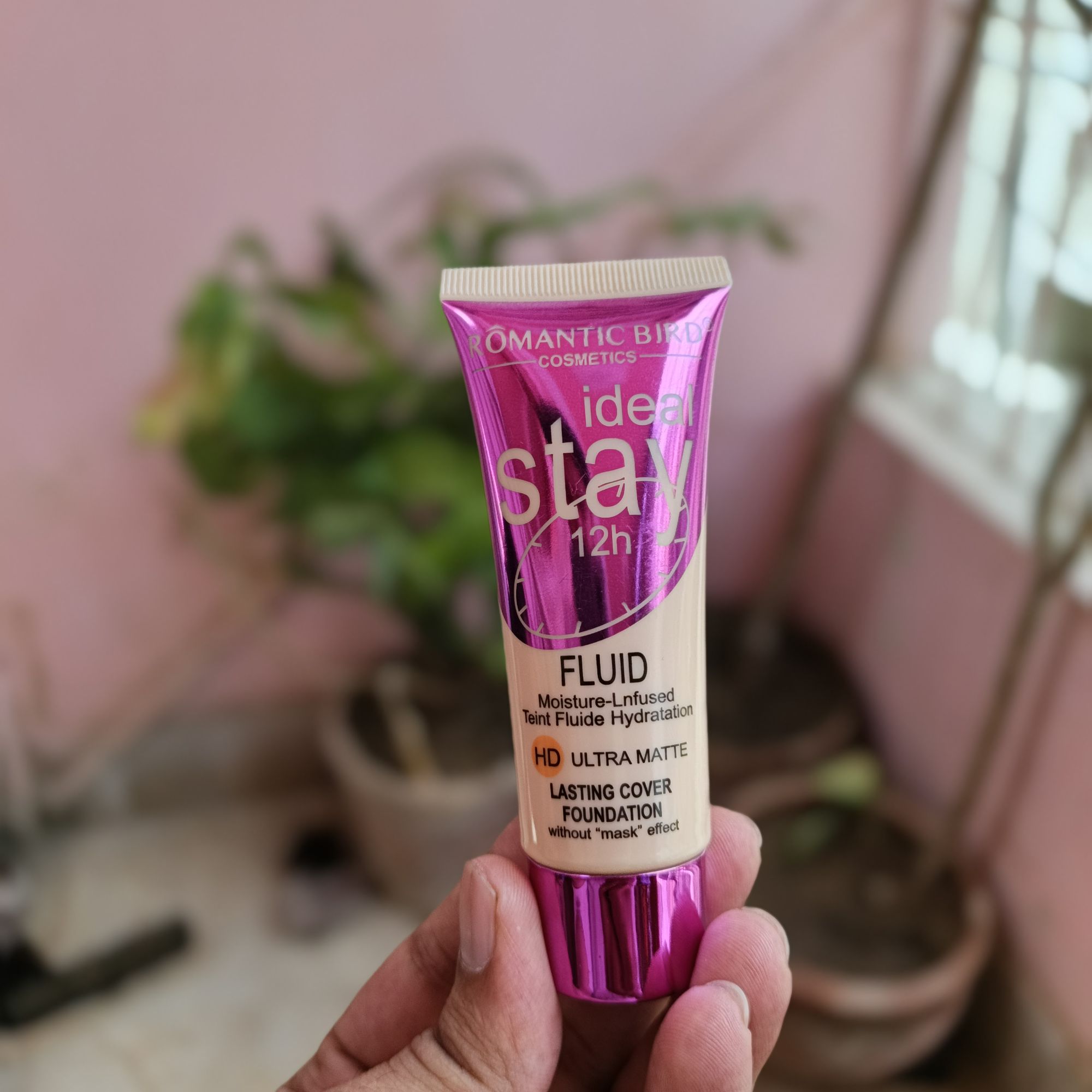 ‎HD Matte Foundation for Oily & Dry Skin | Long Lasting 12H Liquid Makeup | Full Coverage | Romantic Bird Ideal Stay | Lightweight Moisture-Infused Fluid | No Mask Effect