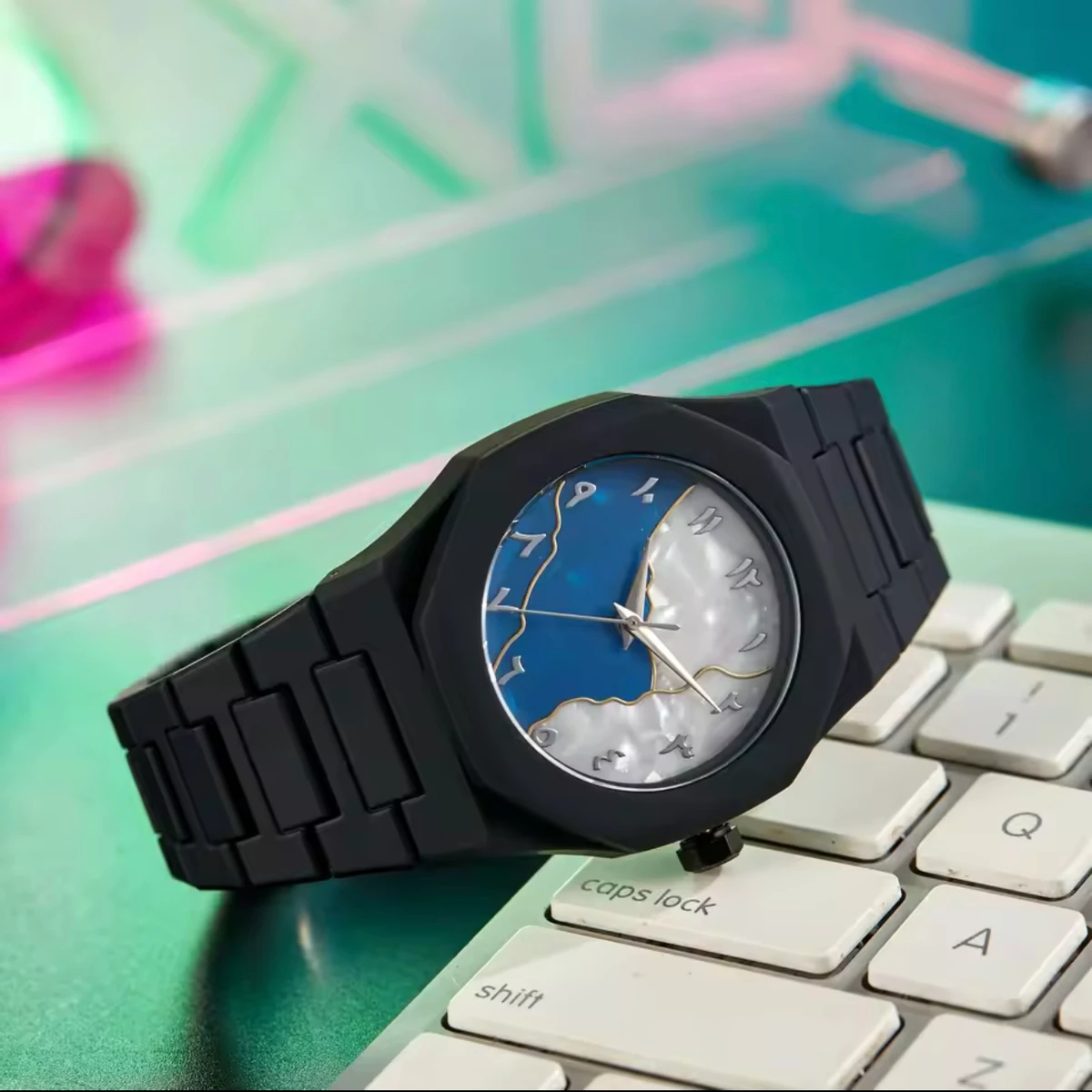 HOT DEALS NO1 Black Arabic Aura Watch For Men Stylish Aura Watch 100% Original Watch