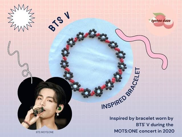 BTS Group V Inspired Flower Bracelet Set Adjustable Bracelet -  Norway