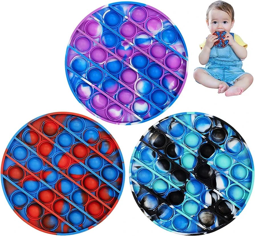 Pop It Fidget Toys Bubble Tie Dye Fidgets Toys for Anxiety Sensory Toys for Autism Stress Relief Toys for Kids Cartoon And Normal Designs