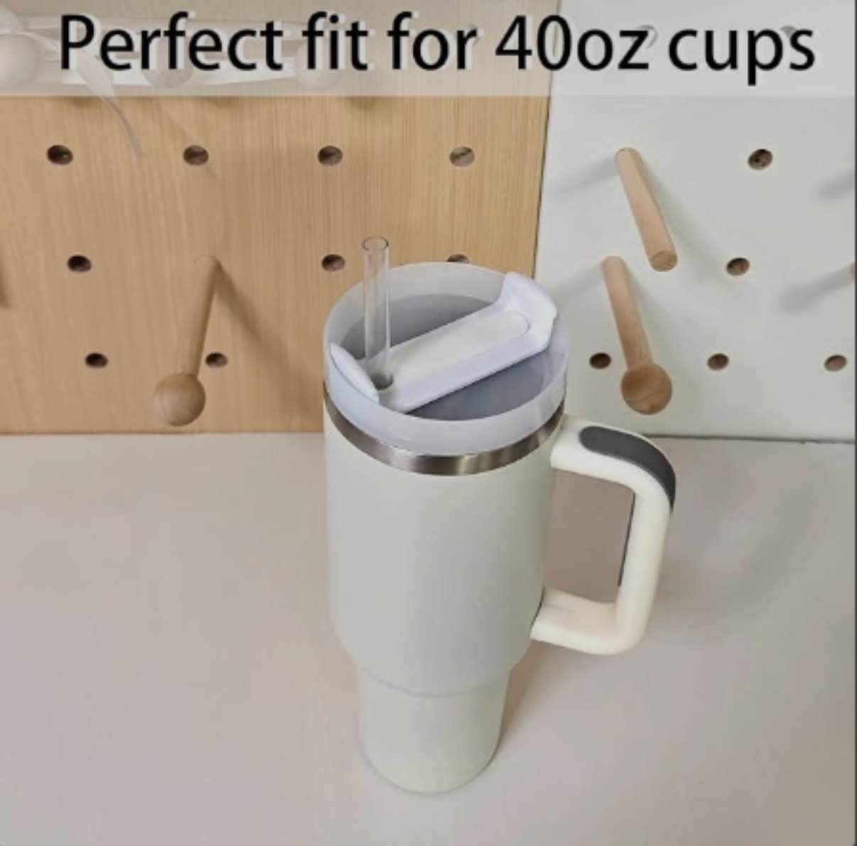 Stanley 40oz Lid Replacement | Tumbler Lid Cover with Sliding Closure | Leak Proof Spill Resistant Lid | Compatible with 40oz Stanley Cup | Transparent BPA Free Plastic Lid | Reusable Drinking Cup Cover | Random Color Replacement Lid