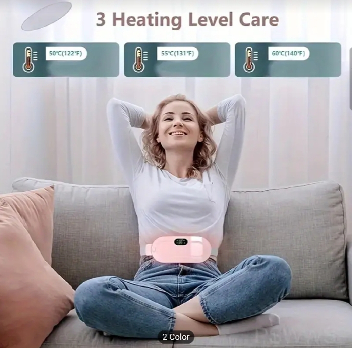 Menstrual Heating Belt Massager Periods Pain Relief Device Portable Cordless periods pain relief Back pain and stomach pain relief massager