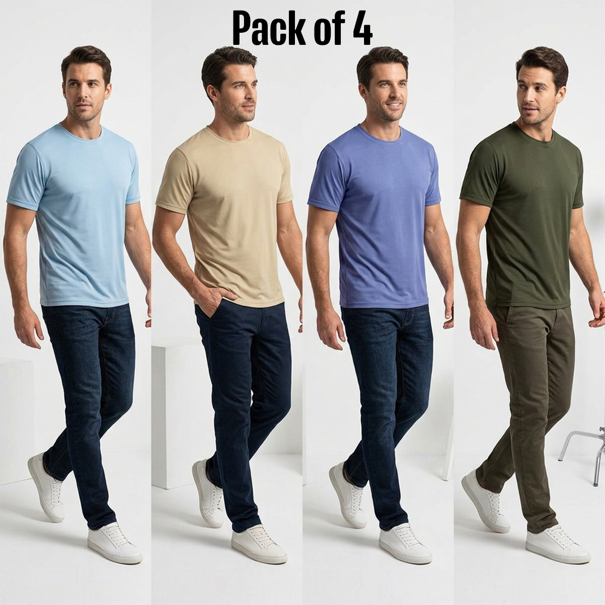 The Vintage Clothing pack of 4 premium quality Tshirt For Men for men and women