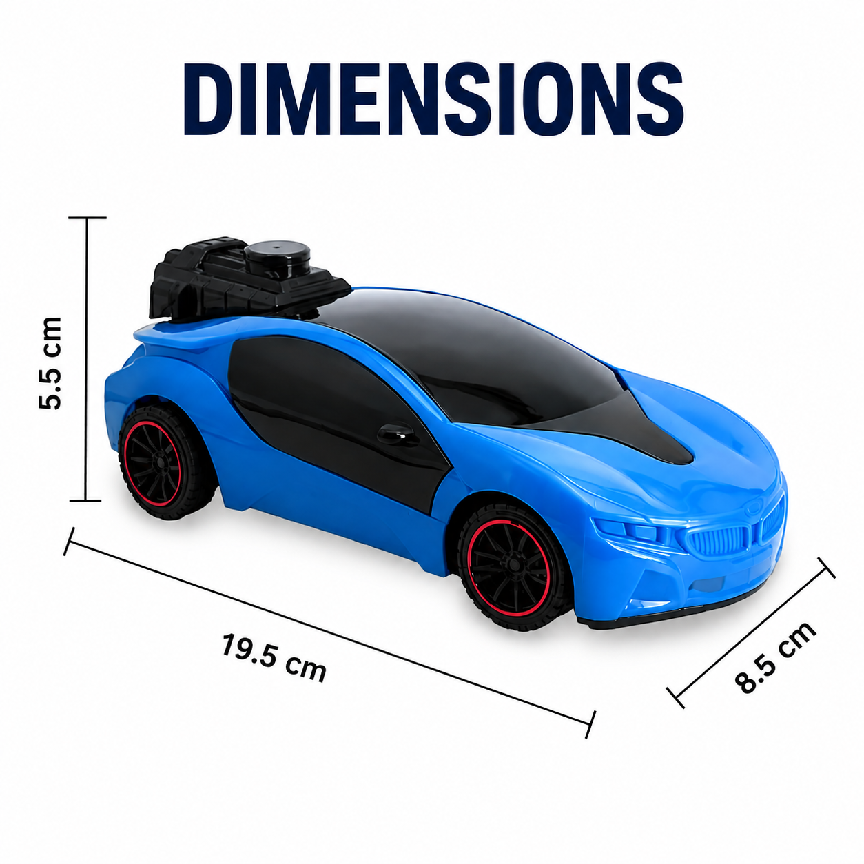 Smoke Function Rechargeable Remote Control High Speed 3D Famous Car With Lights And Left Right Turn Option