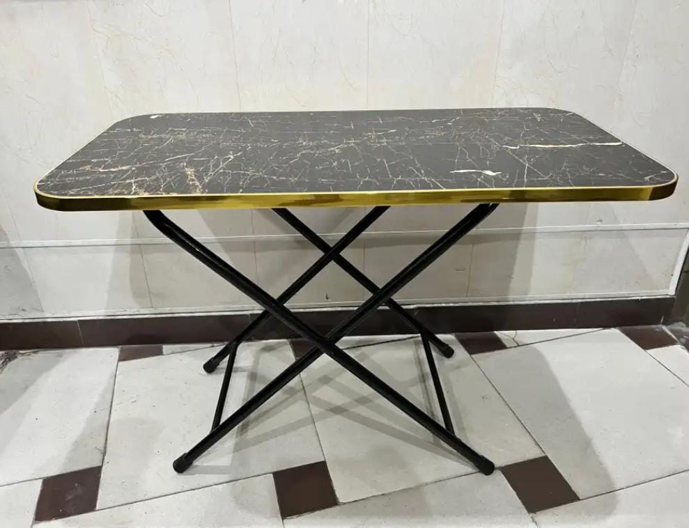 Modern Folding Table |Cofee Table | Computer Table | For Kitchen, Living Room and Bed Room Rectangle Shape Round Shape |  Folding Table Dining Table and Study Table Wooden Top metal Frame
