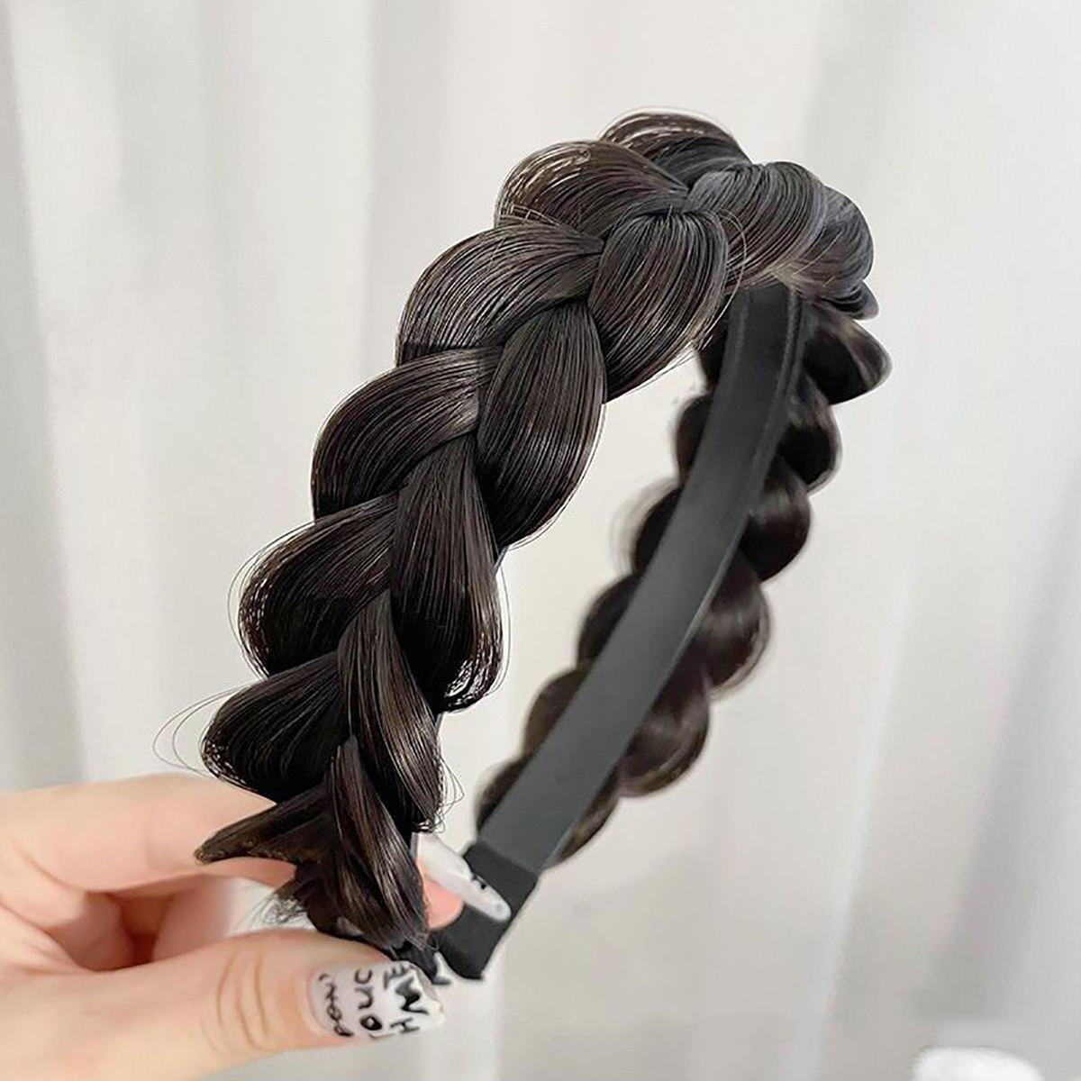 Elegant Ladylike French Braided Hairband with Faux Braids, Suitable for Girls and Women, Ideal for Parties, Balls, and Outings