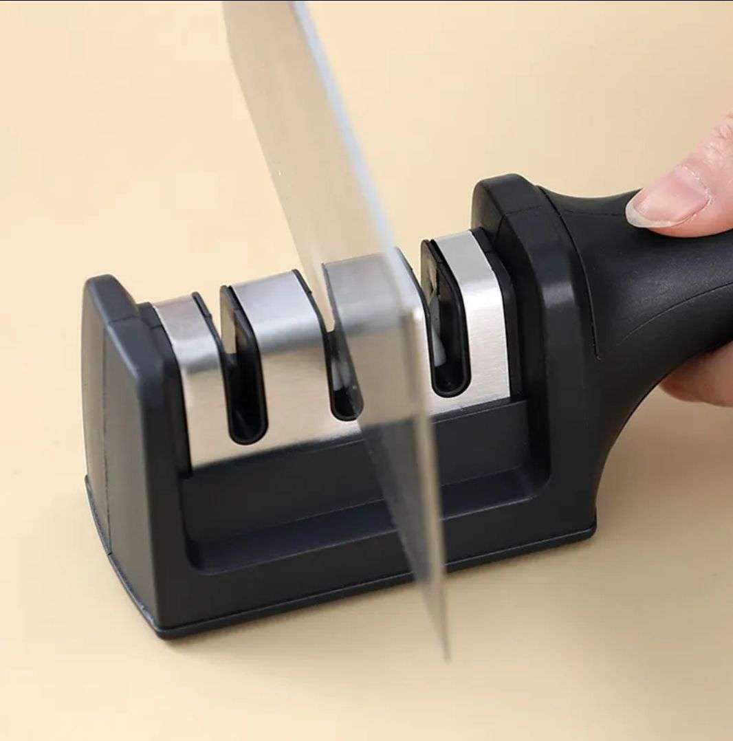 1pc Portable Knife Sharpener, Three Stage Knife Sharpener