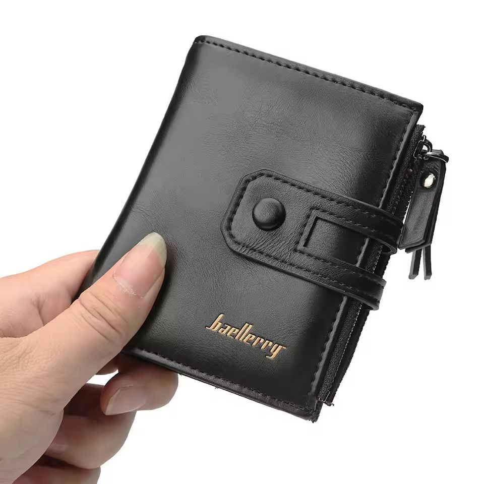 Buffalo Leather Trifold Wallet for Men – Premium Slim Card Holder