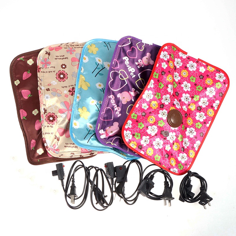 1pc EU/US Plug Rechargeable Electric Hot Water Bottle Hand Warmer Heater Bag For Winter