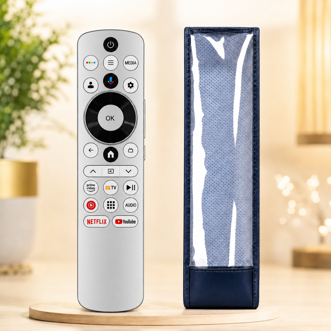Premium Remote Control Protective Cover Compatible With Haier Q LED Smart TV Remote – Transparent PVC Dustproof Sleeve
