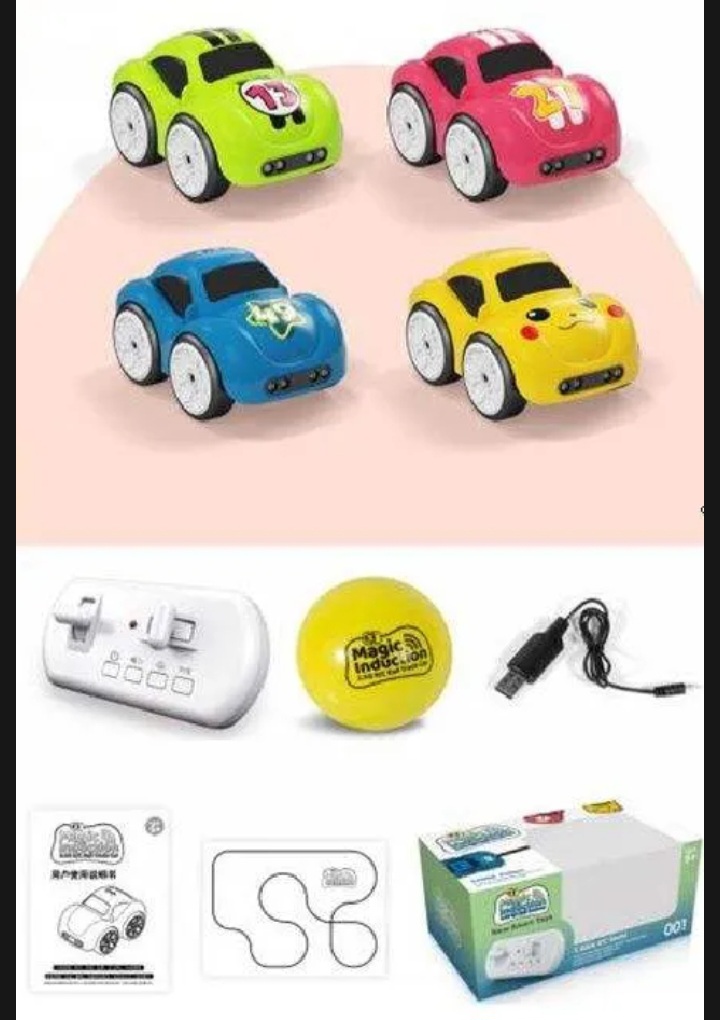 Magic Induction 2.4GHz RC Rail Track Car Smart Induction Toy Car for Kids 5+ | Remote Control Follow Track Racing Car