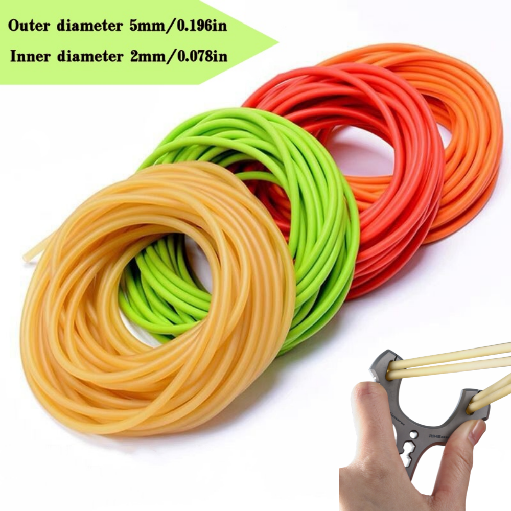 3/5m Elastic Tubular Soft  Band Slingshot  Band Elastic Fitness Rope Elastic Hose Outdoor Activities