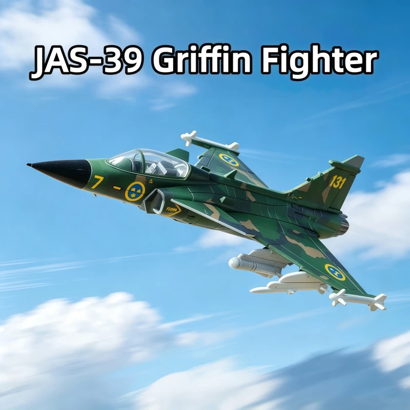 1/72  Series JAS 39 Gripen Fighter Building Blocks Gryphon Multi Role Aircraft Model DIY Bricks Decor Toys For Xmas