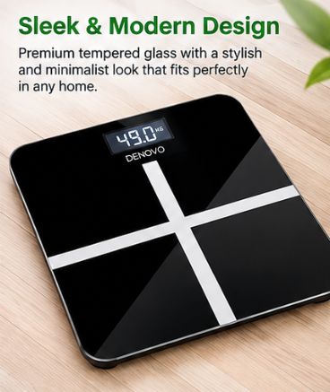 Tempered Glass Electronic Digital Body Weight Scale, Bathroom Scale 180 KG with LCD Display Weight Machine