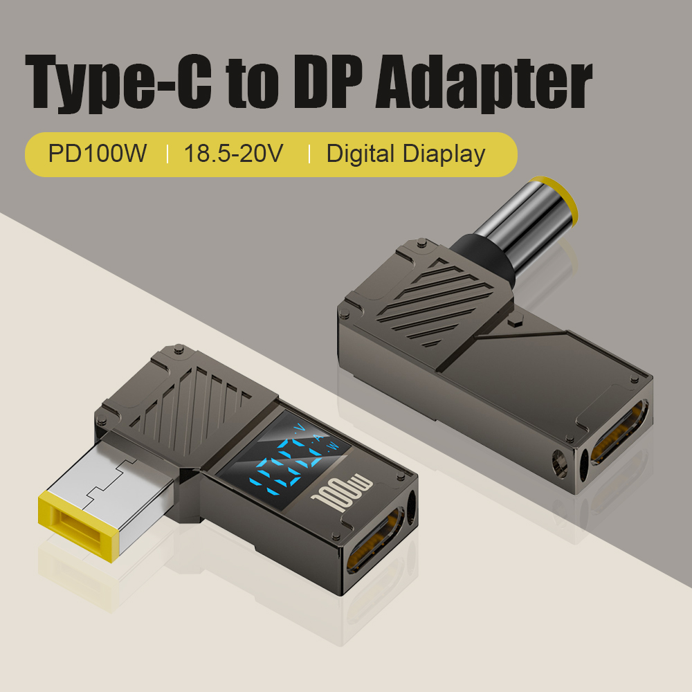 PD100W Type C Power Adapter Type C USB Male to DC Female Connector Charge Barrel Jack Power Adapter for Type C Charging Device