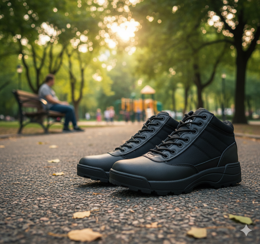 Men's Black Shoes, formal , casual sober , Style , Simple Fashion.unisex Article for Male, Female both, Combat SWAT Low Hight / low ankle Boots