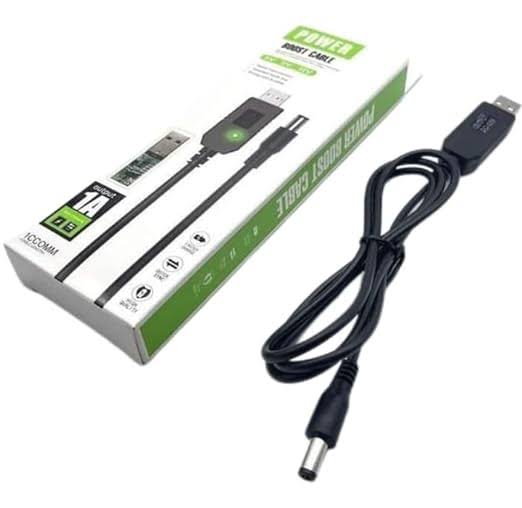 Wifi Router Data Cable Power Bank 5v convert to 9v 12v