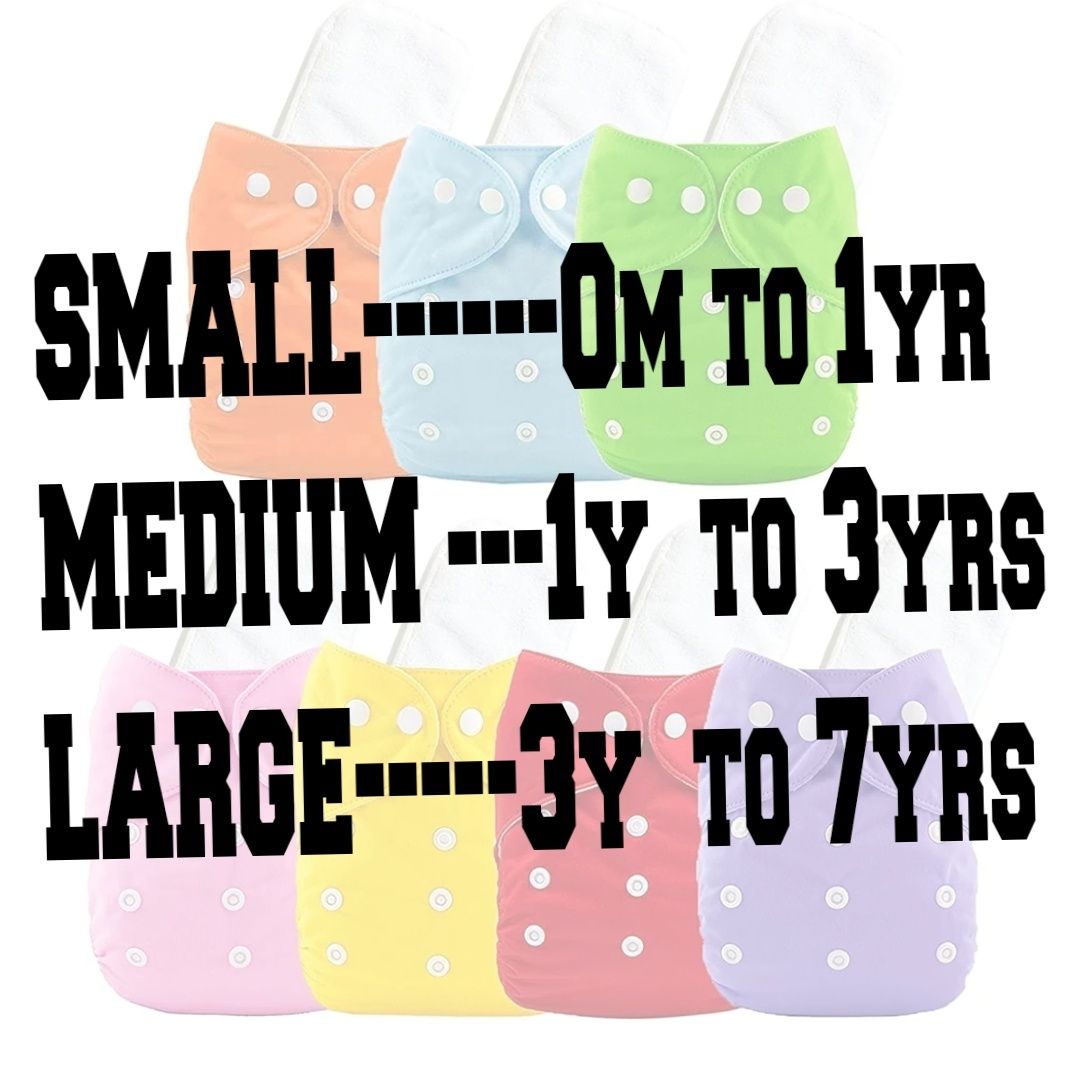 Washable Cloth Diapers for (0 m- 1 yr) & (1yr-3yr) with inner