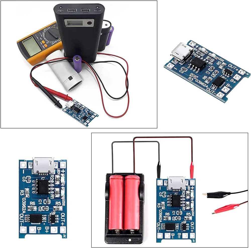 TP4056 Type-C / Micro-USB 5V 1A 18650 Lithium Battery Charger Module Li-ion Charging Board with Dual Protection Functions
