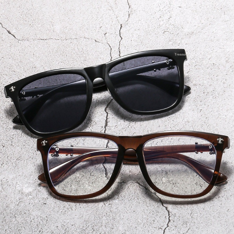 Samjune Fashion Glasses Frame Women Anti Blue Light Men Square Eyeglasses Vintage Prescription Eyewear
