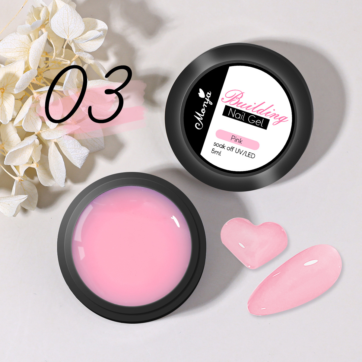 5g Clear Non Stick Hand Extension Gel Nail Polish for 3D Shaping/Craving Nail Art Solid Milky Jelly Hard Gel for DIY Nail Design
