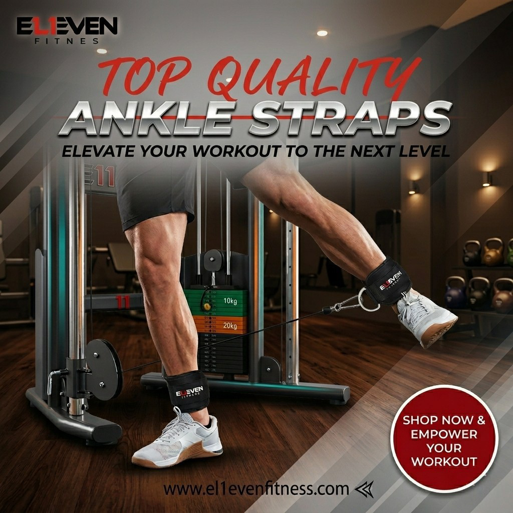 gym ankle strap for cable attachment, weight lifting ankle strap for cable machine, single piece and 2 pcs ankle straps for gym 1 pair by eleven fitness,