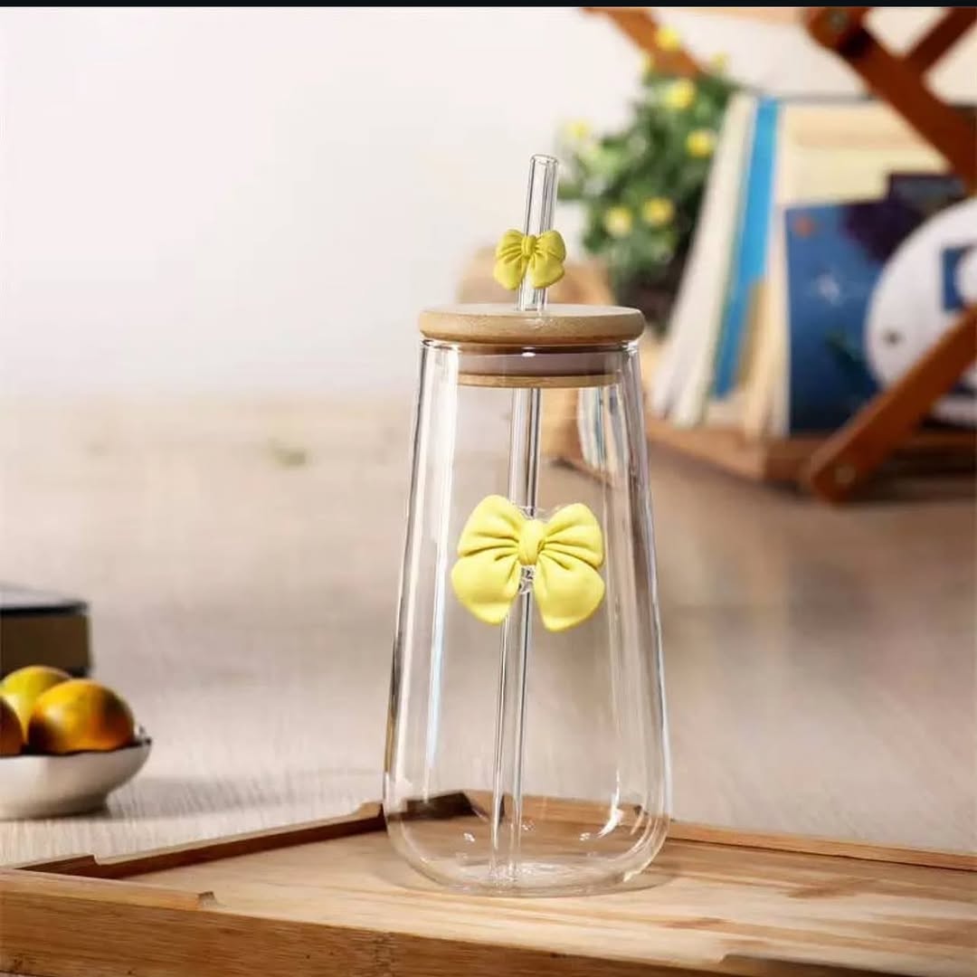 Airtight Bow Glass Juice Mug