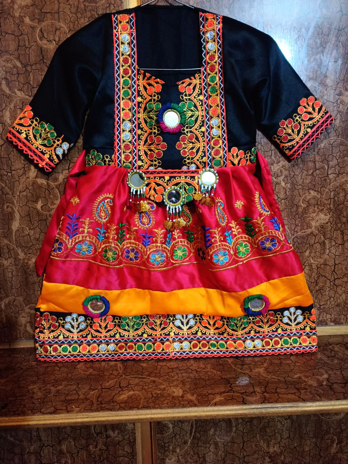 Afghani frock for kids- Traditional Frock For kids