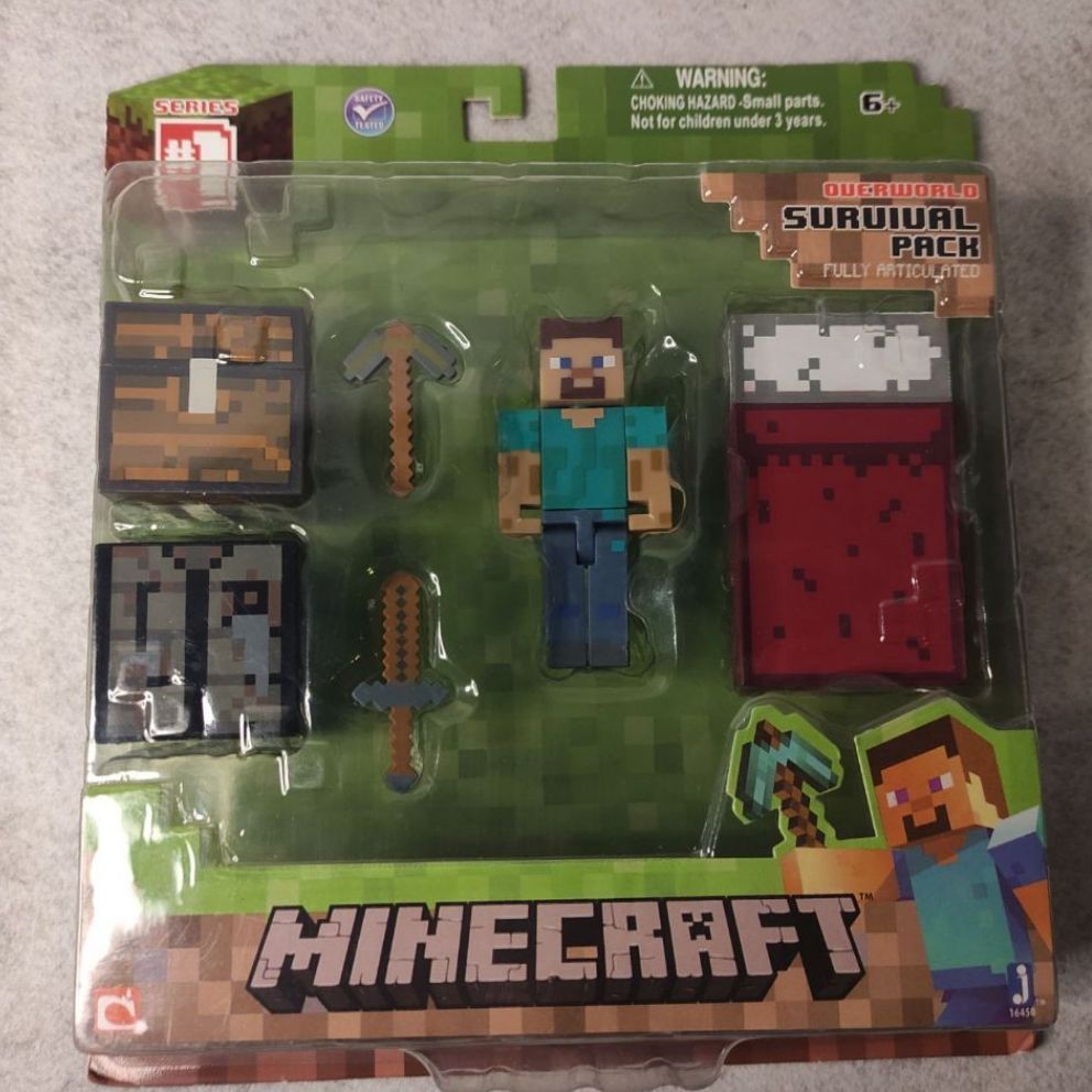 minecraft steeve survival pack action figure