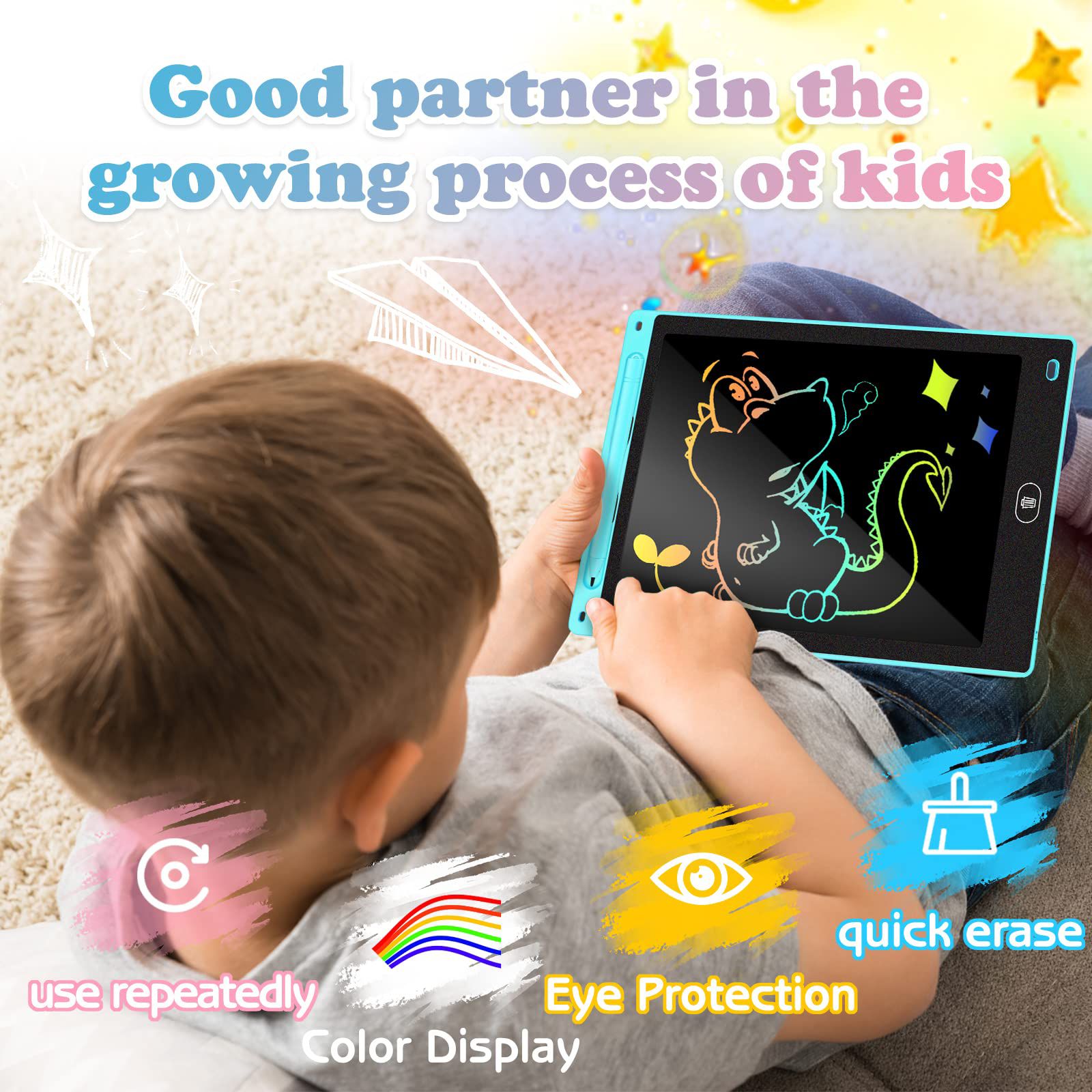 6.5" |8.5" | 10" | 12" |LCD Drawing Writing Tablet Educational Tablet For Kids Educational Tablet For Kids  Multicolor Drawing Tablet Writing LCD For Kids Educational Doodle Pad Digital Drawing Board Best for Learning & Fun - Gift for Boys & Girls price in Pakistan