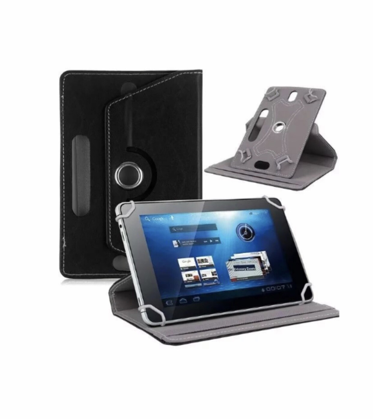 7 / 8  / 10 Universal Leather 360 Rotation Tablet Book Cover For All Brand And Android Tab Universal Tablet Book Cover Case