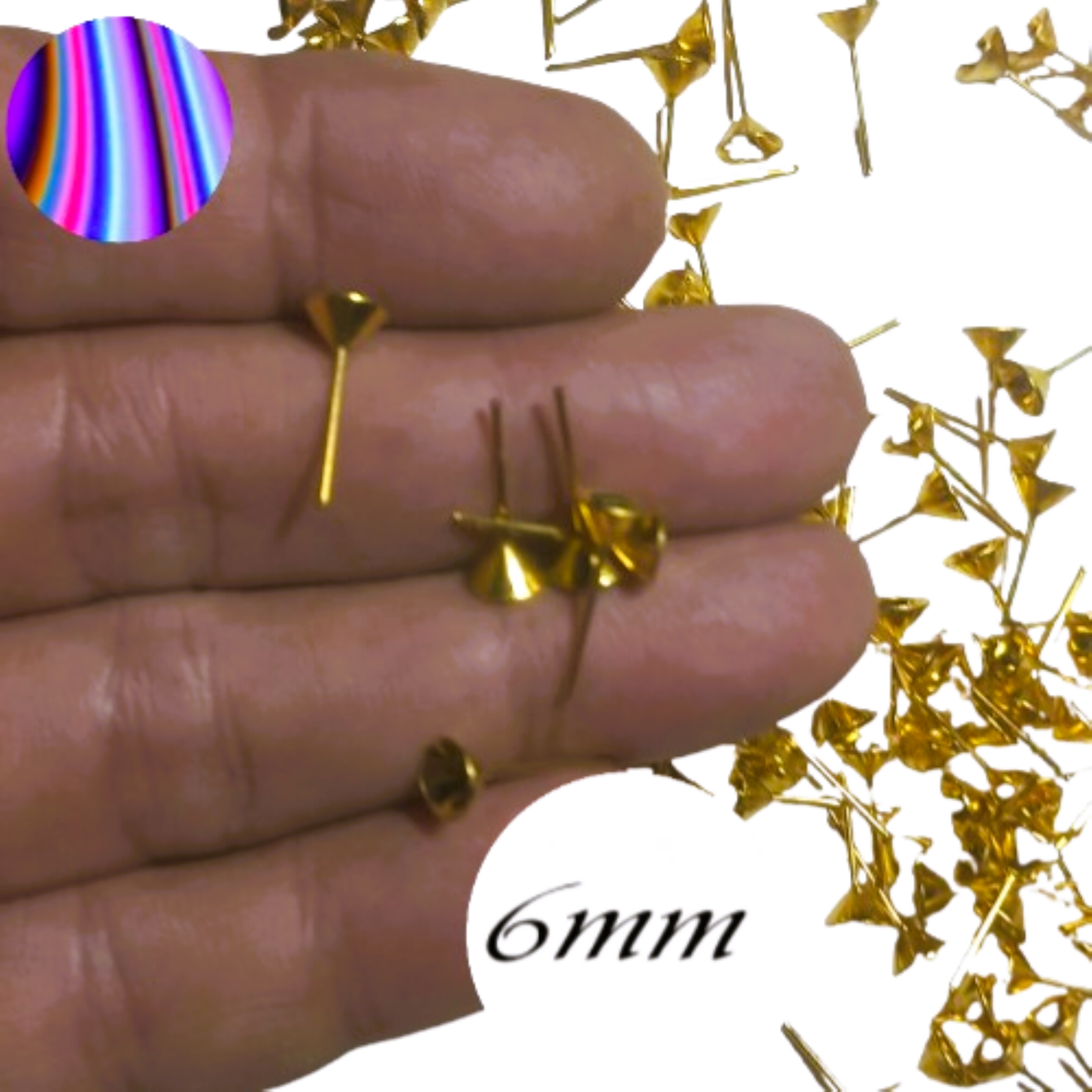 6MM EARRING STUDS,TOP'S BASE FOR JEWELERY MAKING, ARTWORK WITH RESIN ART, STONE ARTWORK, DIY JEWELLERY MAKING MATERIALS.