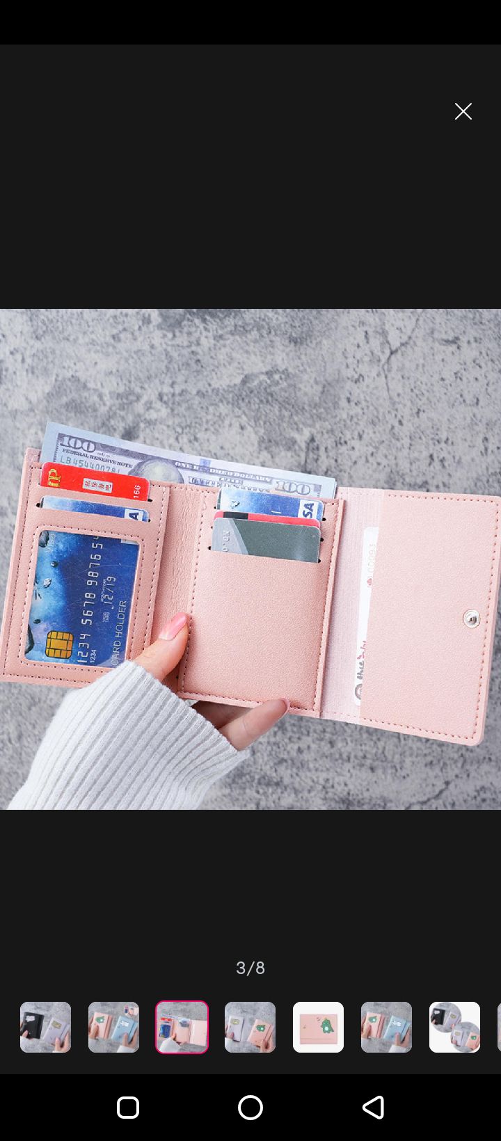 Hajvery Purse for Women All-Season PU Leather Cute Tri-Fold Multi-Card Wallet