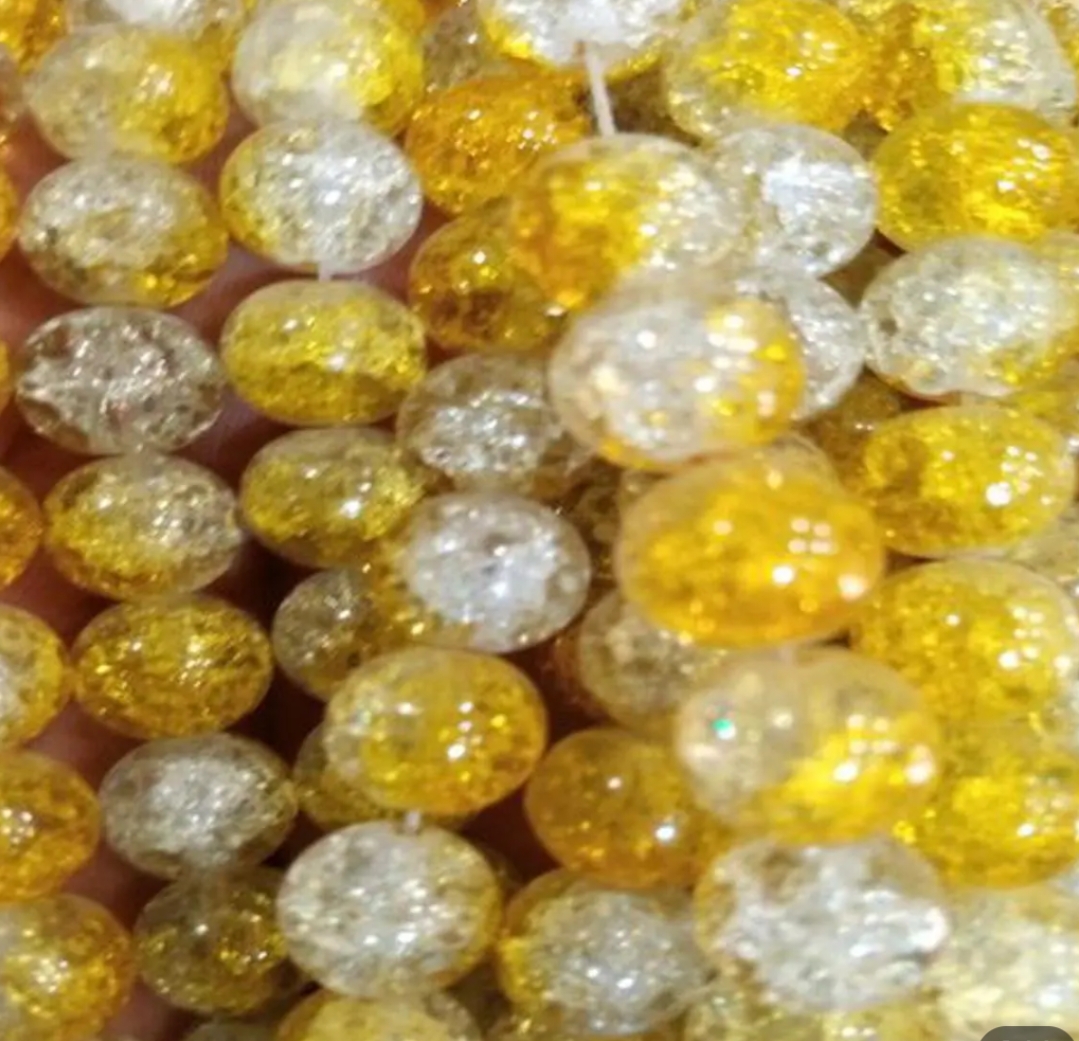 50pcs/100pcs 8mm Colorful Ice Crack Glass Imitation Crystal Snowflake Glass Beads, DIY Jewelry Bracelet Necklace Accessories Making Materials
