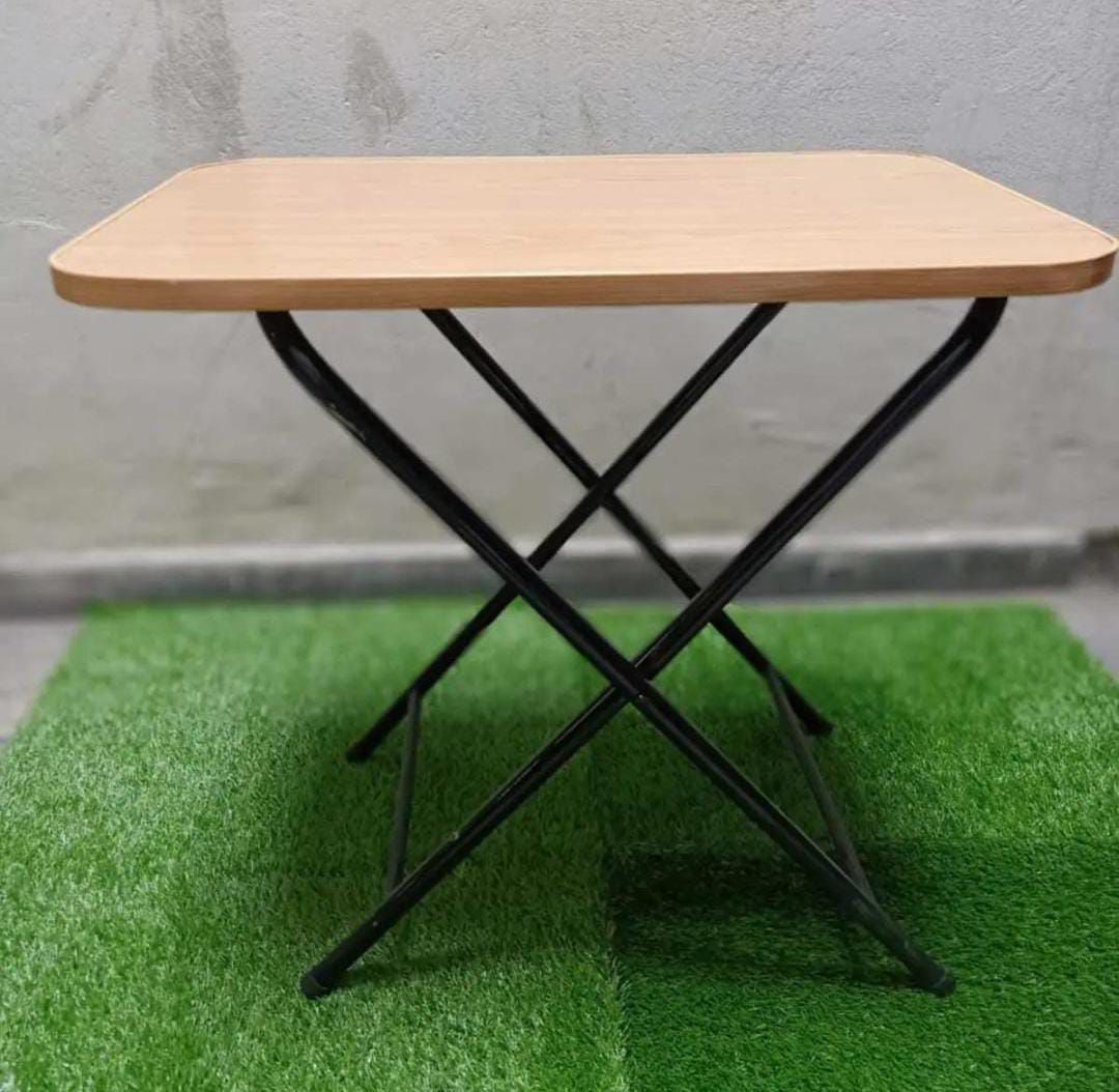Modern Folding Table |Cofee Table | Computer Table | For Kitchen, Living Room and Bed Room Rectangle Shape Round Shape |  Folding Table Dining Table and Study Table Wooden Top metal Frame