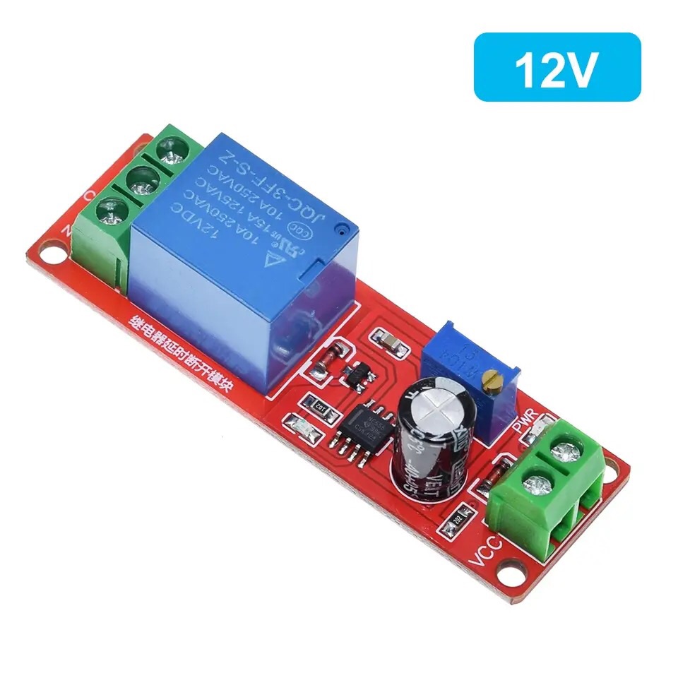 NE555 Timer Switch Adjustable Module Time delay relay Module DC 12V ...