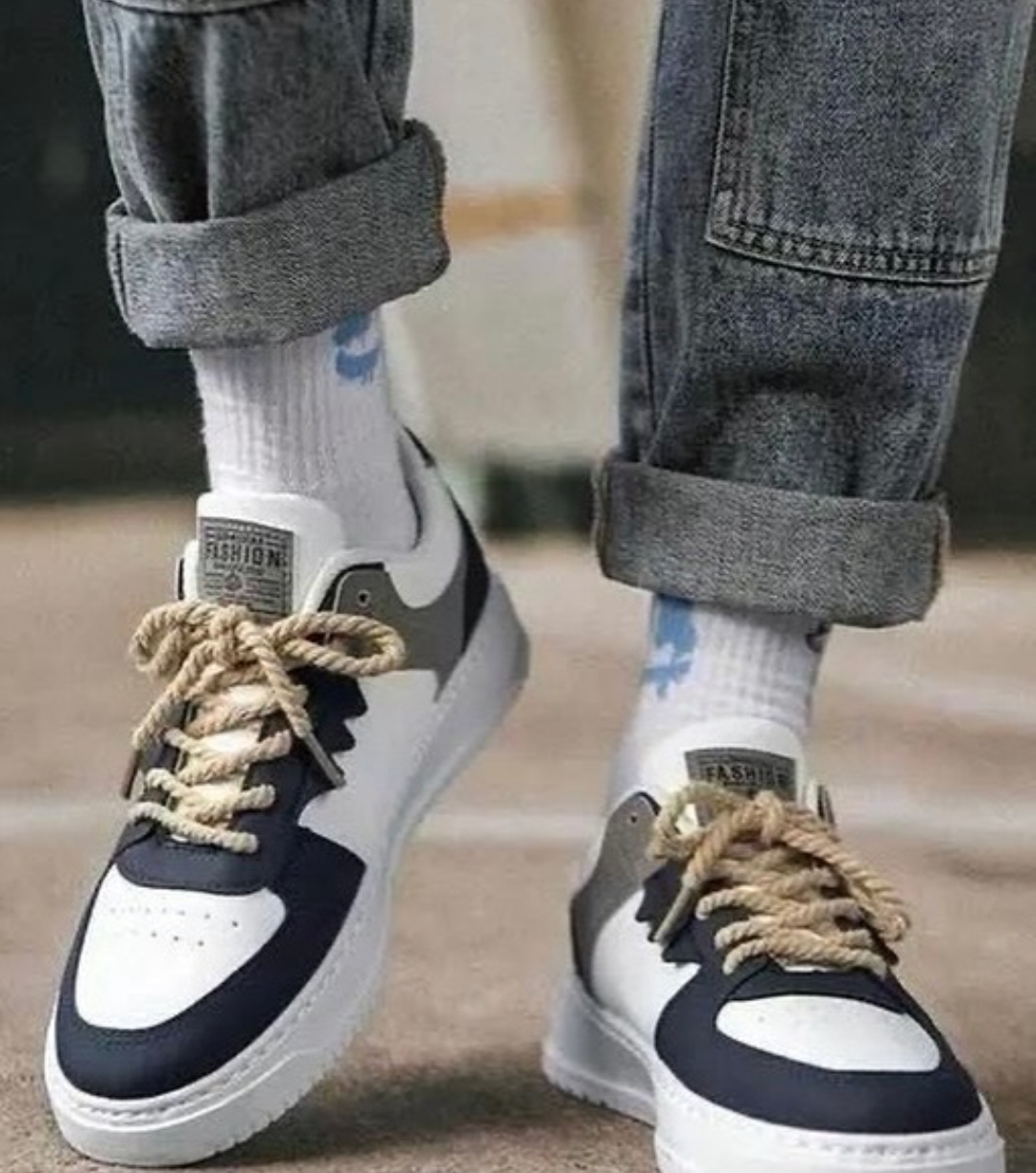 Sherry Wears Stylish Sneakers Shoes for Men Women Boys Girls  Casual Fashion Joggers  Trendy Lace-Up Sneakers  Comfortable Walking Shoes  Green White & Blue White Combination  EU Size 6-11