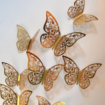 3D Butterfly Decoration 12 Pcs Set