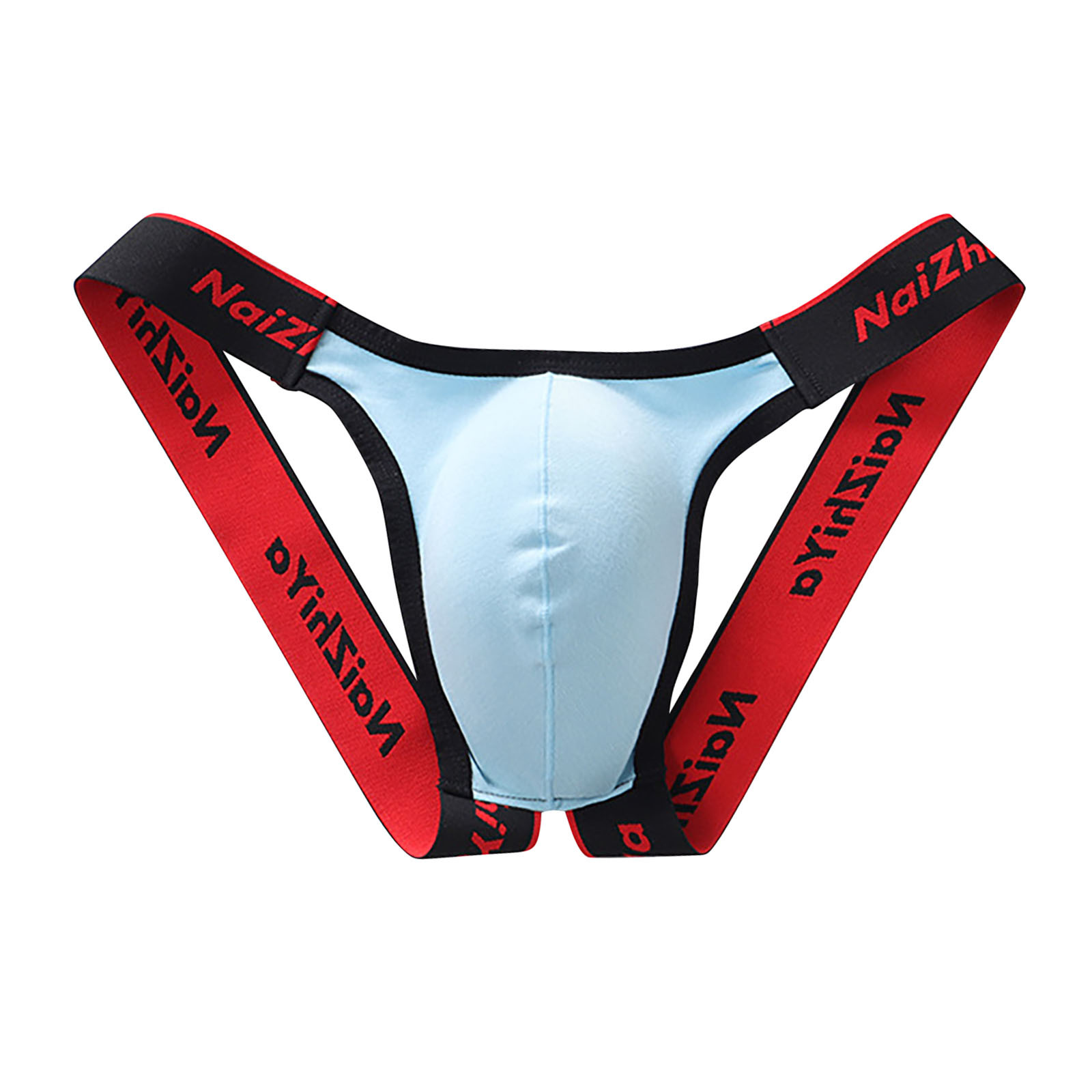 1pc Men's Briefs Thongs Patchwork Low Waist U-Convex Pouch Panties Open Rear Underwear Underpants Lingerie G-Strings For Man