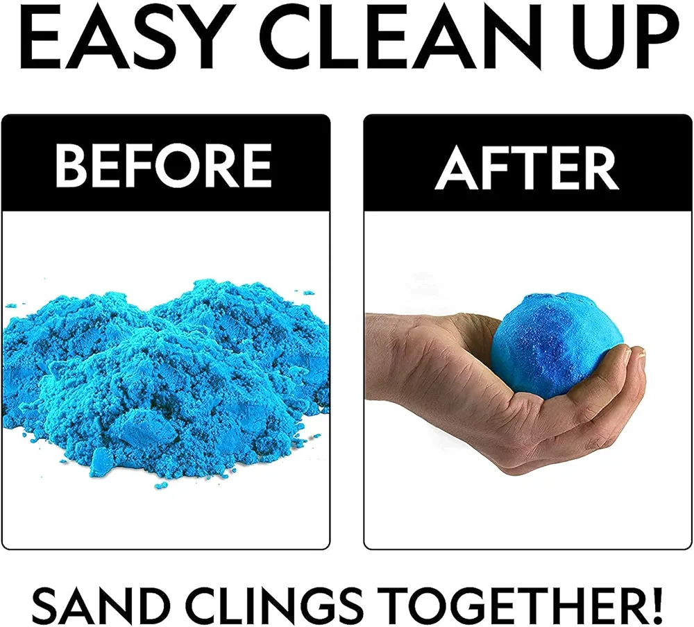 Mini Sand 250g Random Color for Kids with Assorted Moulds - Kinetic Sand Kit Activity Toys, Soft Sand Clay Toys for Boys & Girls image 7