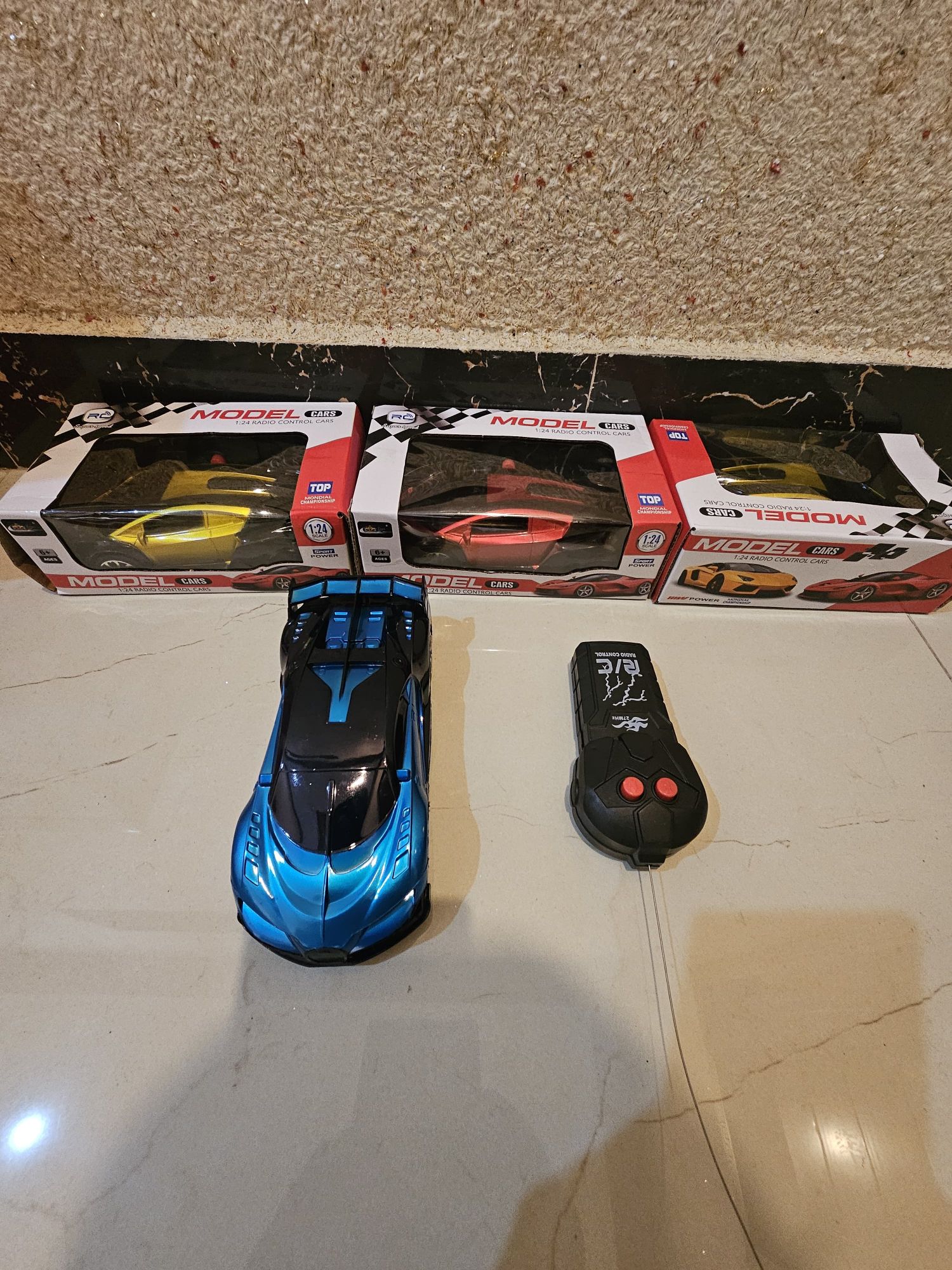 Bugatti Style RC Car 27MHz Radio Control Toy | High Speed Remote Control Racing Car for Kids | Blue
