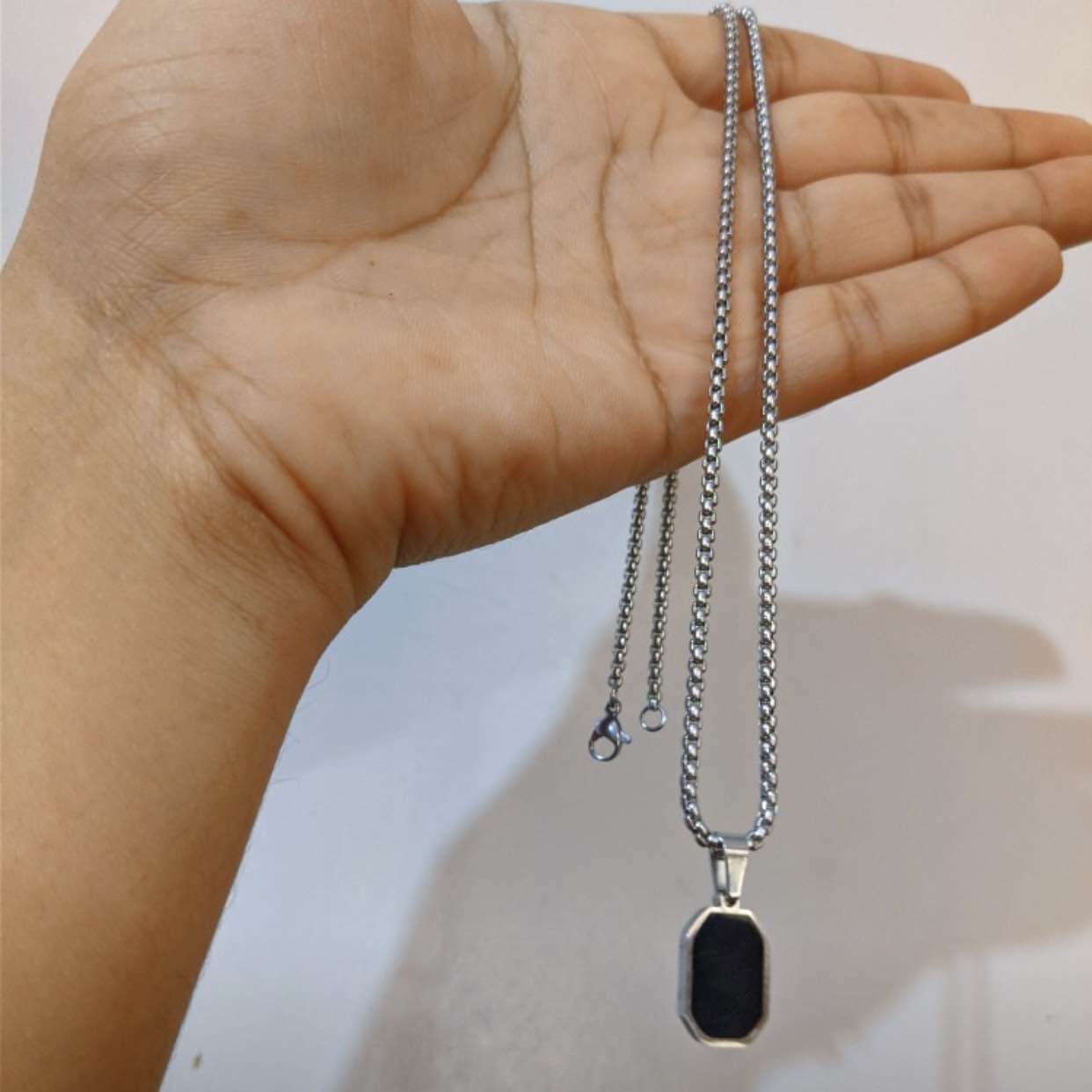 Stainless Steel Cube, Rectangle & Square Neck Chains: Stylish Accessories for Boys &