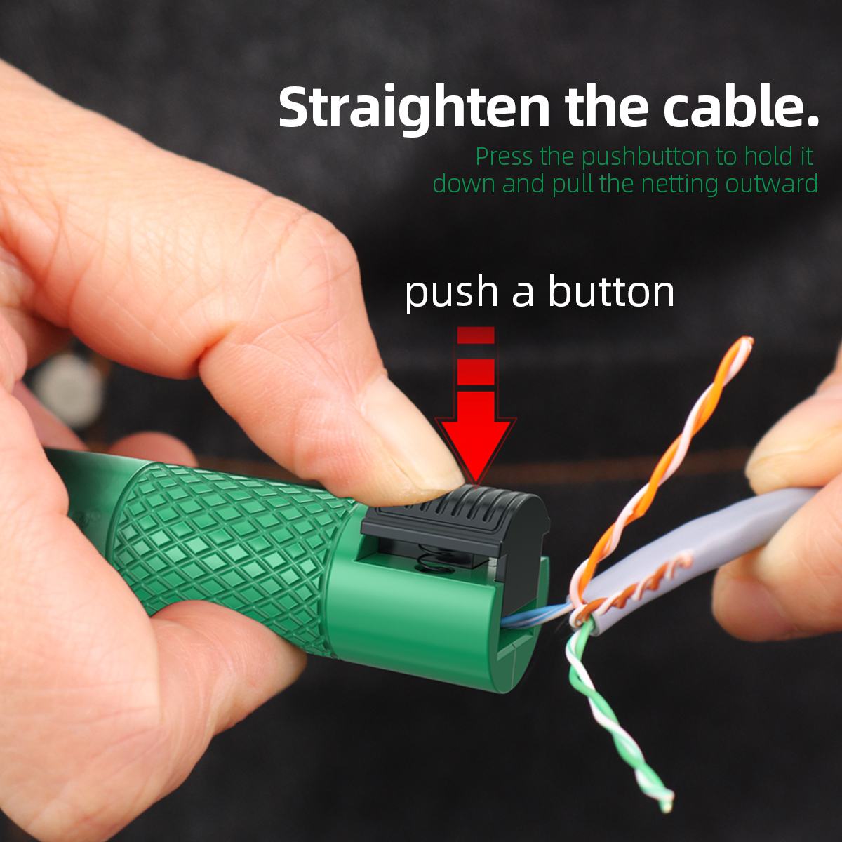 LAOA Pen Type Ethernet Cable Manager Computer Router Category 5/6/7/8 Network Cable Splitter Stripper Hand Tool