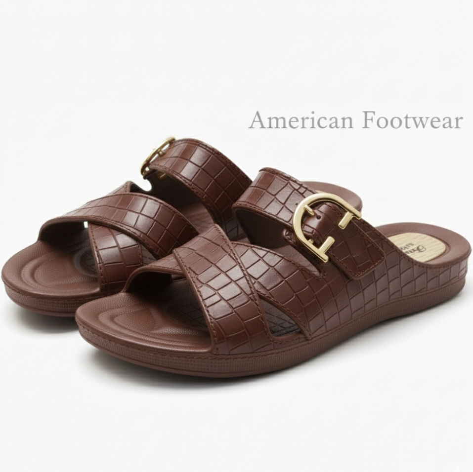 Women Slippers Ladies Buckle Flip Flops Soft Lightweight Durable Casual House Slides Summer Indoor Outdoor