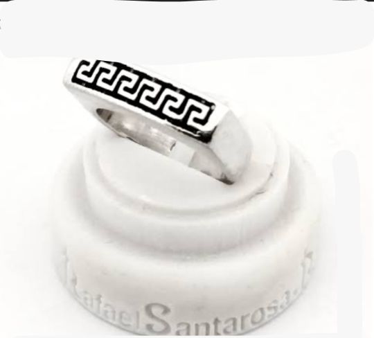 Hot Selling Slim Ring For Men And Women Top Fashion High Quality  Stainless steel Slim  Greek Rectangle Ring For Boys And Girls Never FADE  Color