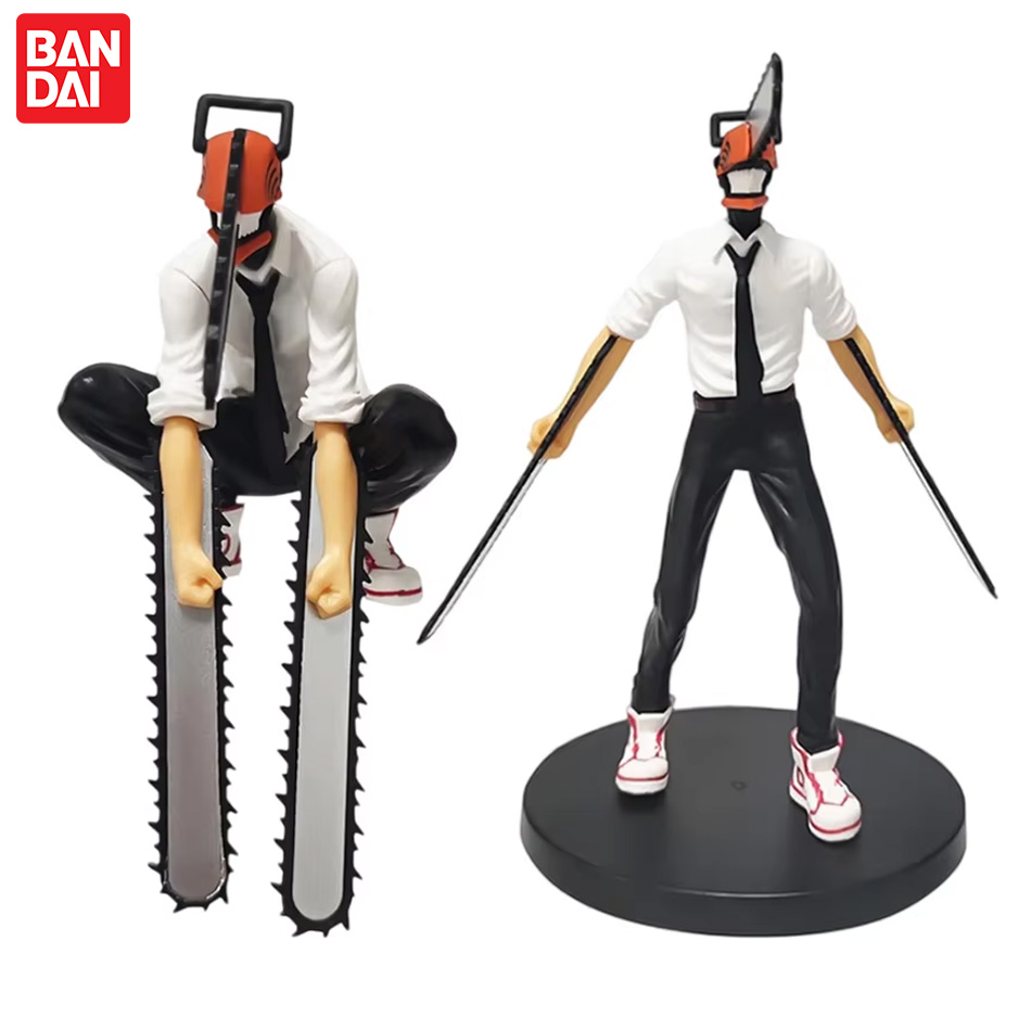 Anime Chainsaw Man Denji Figure Set 2PCS PVC Action Figures Car Decoration Toy