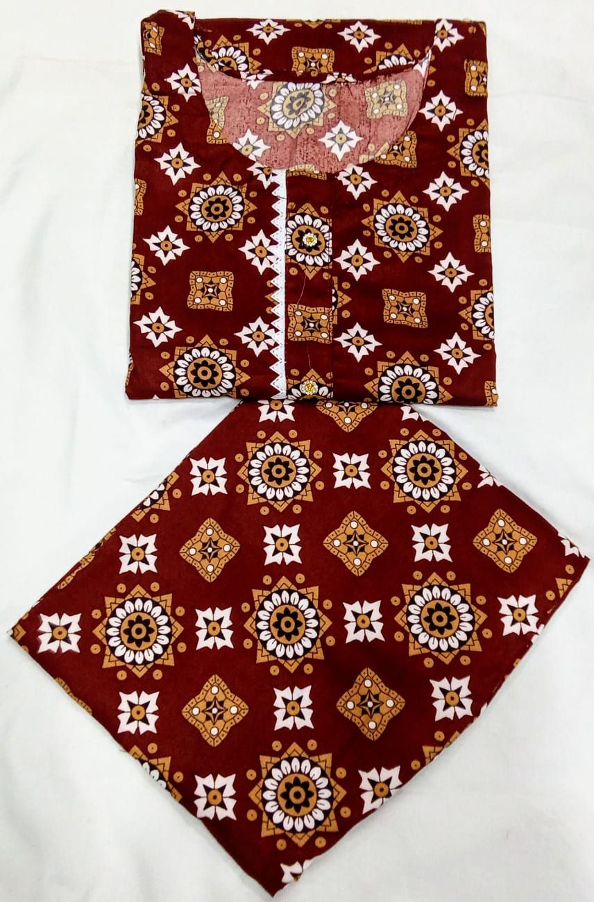 Cotton 2 piece suit new latest design fabric soft Lawn cotton random colour