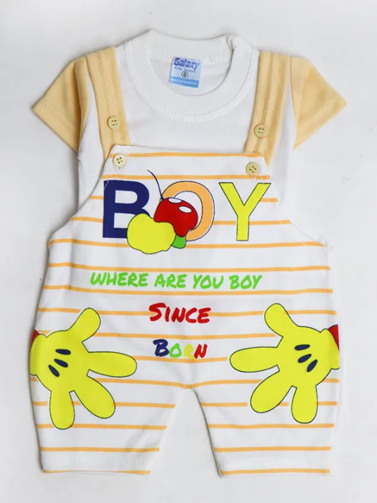 Newborn Baba Romper 0Mth - 3Mth Boy Since Light Yellow