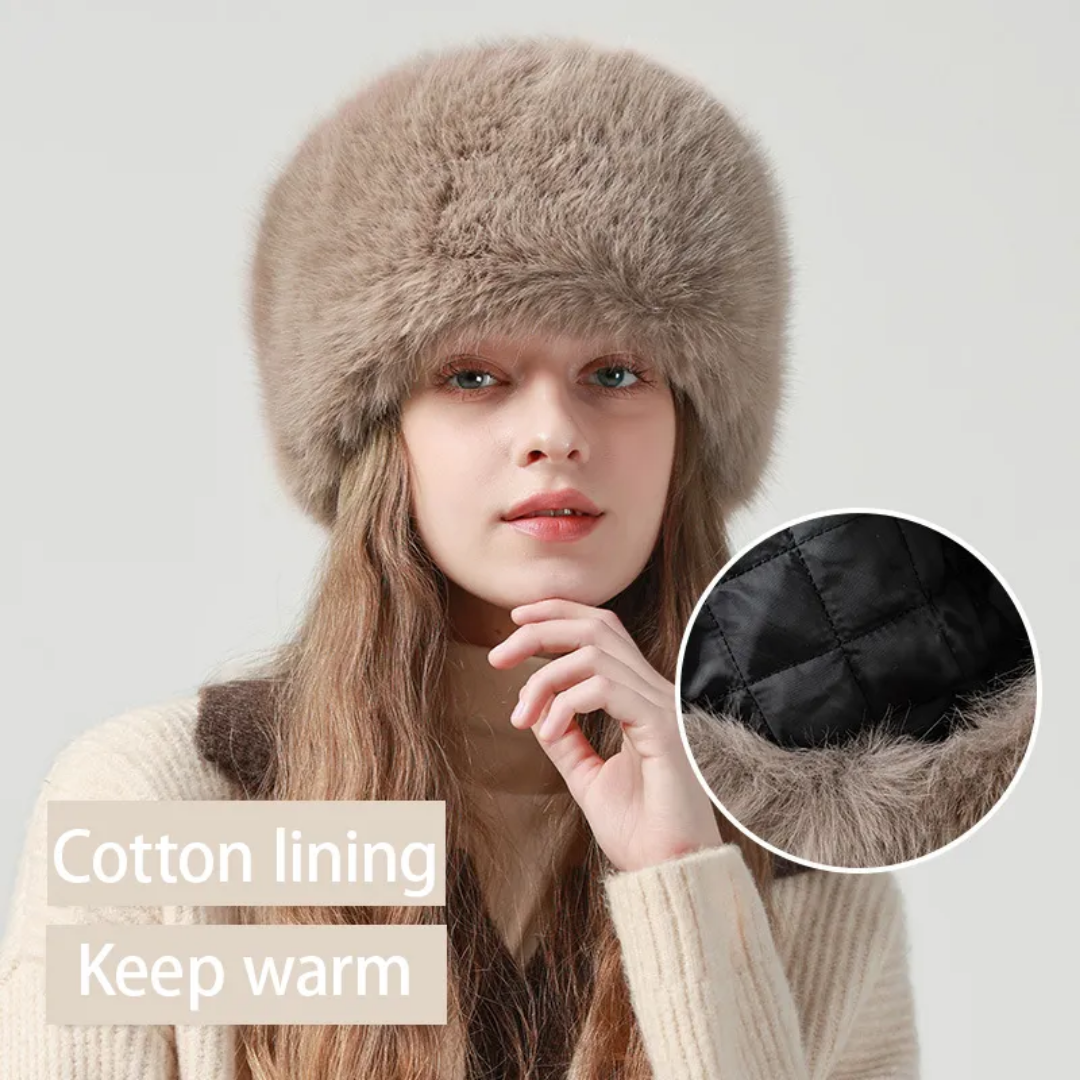 Winter New Faux Fur Beanies Hat Women's Plush Warm Versatile Ear Protectors Cap Y2k Fluffy Bucket Hats Windproof Panama Caps