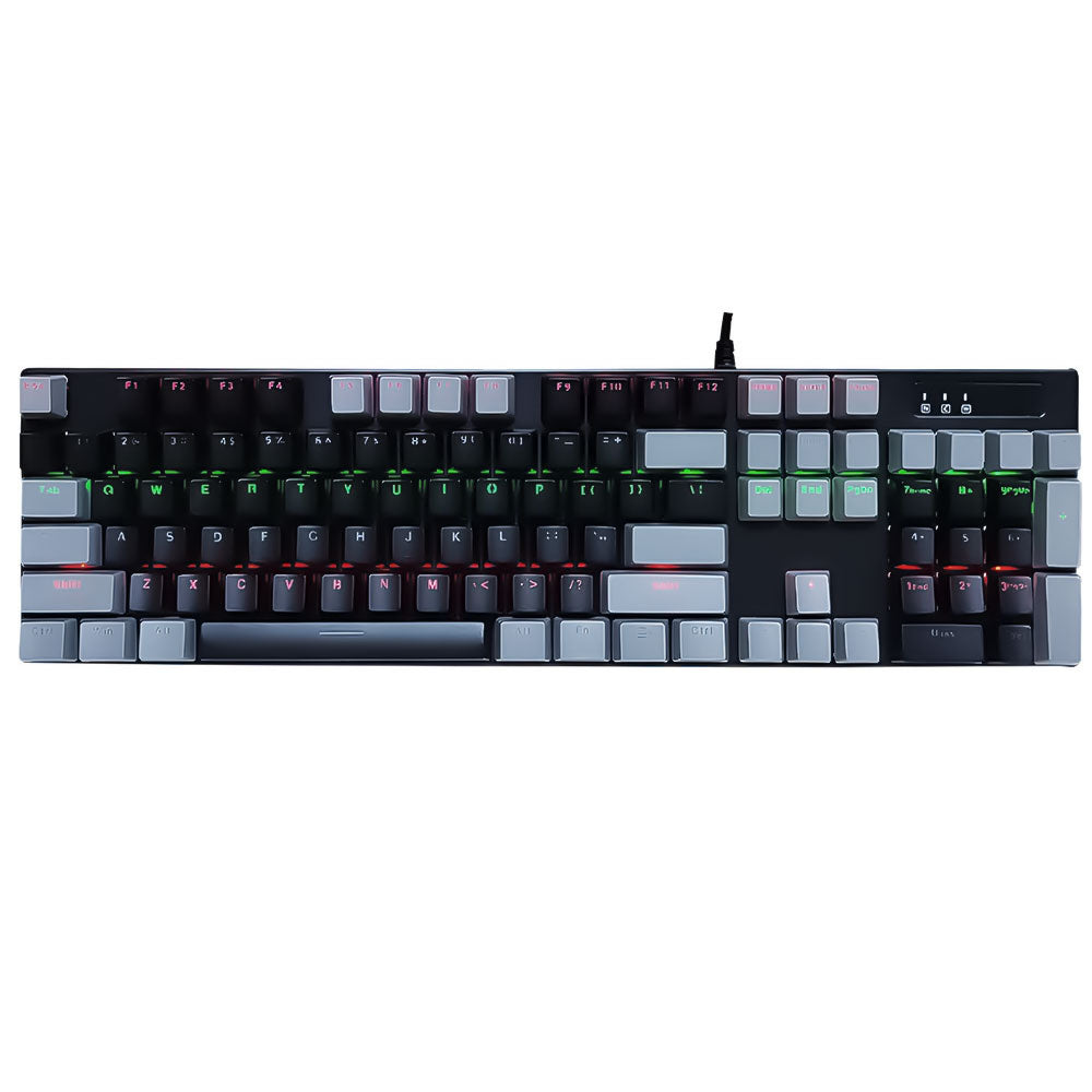 Mechanical Gaming Keyboard Blue Switches Anti-Ghosting  Keys Layout Backlight 13 Modes Adjustable RGB & Breathing RGB Adjustable Gaming Keyboard